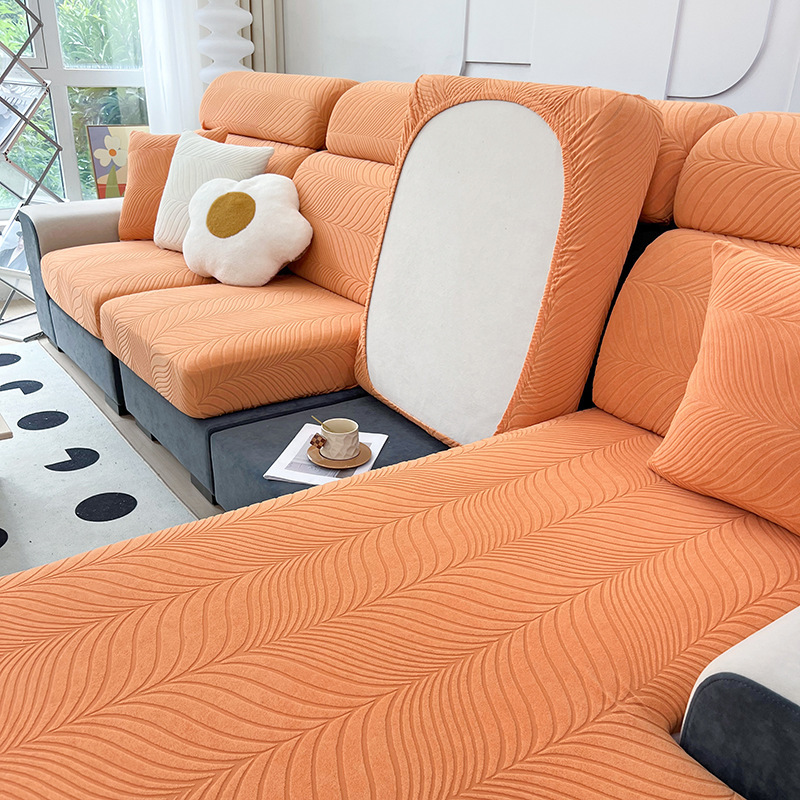 Waterproof Sofa Solid Color Jacquard Sofa Sofa Seat Cover - Image 7