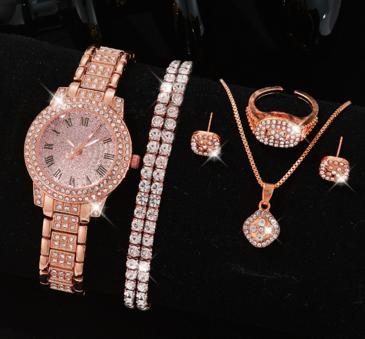Ladies' High-end Watch With Diamond Studded Full Diamond Steel Linked List - Image 3