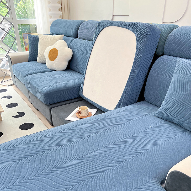 Waterproof Sofa Solid Color Jacquard Sofa Sofa Seat Cover - Image 4