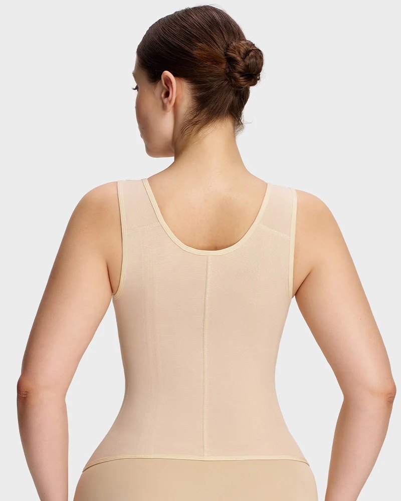 Double-Layer Tummy Control Waist Shaper Girdle With Bra - Image 8