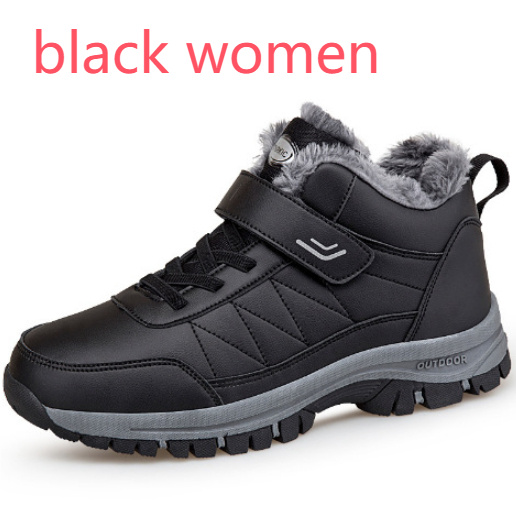 Men's High-top Travel Fleece-lined Warm Hiking Shoes - Image 8