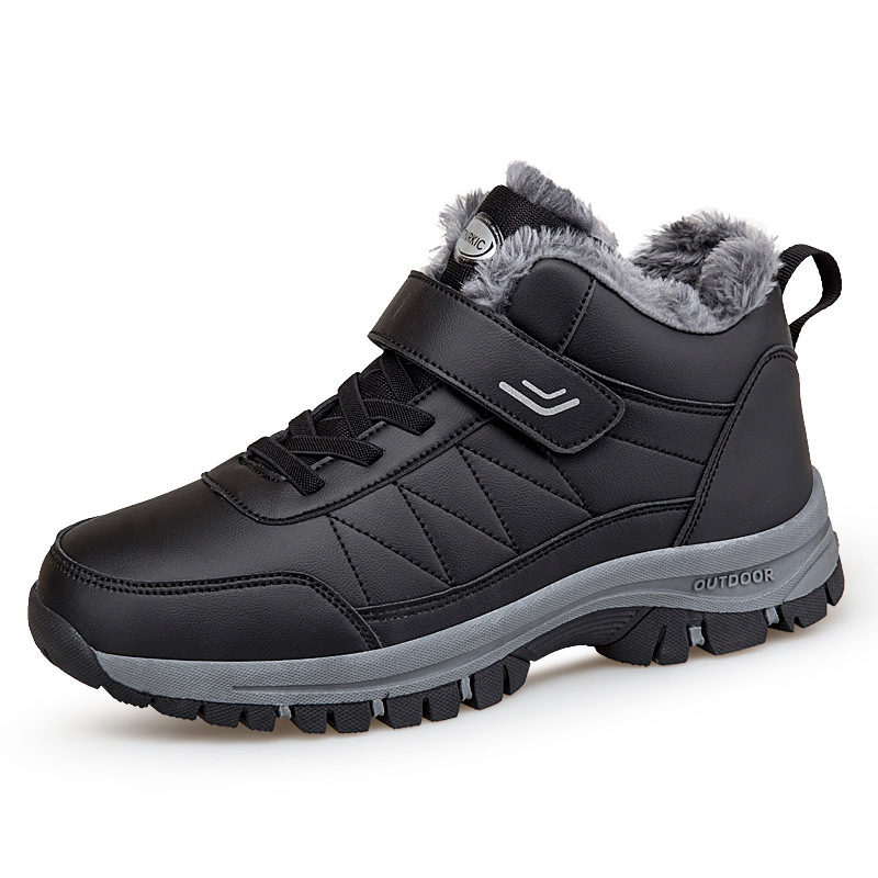 Men's High-top Travel Fleece-lined Warm Hiking Shoes - Image 6