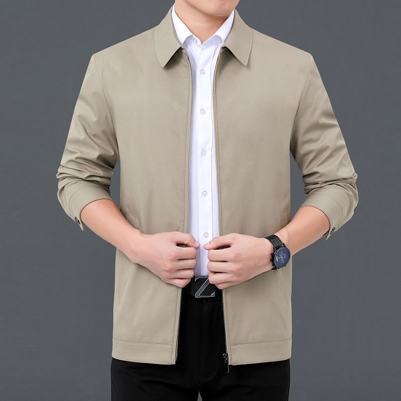 Turn-down Collar Dad-style Button-up Casual Summer Jacket - Image 8
