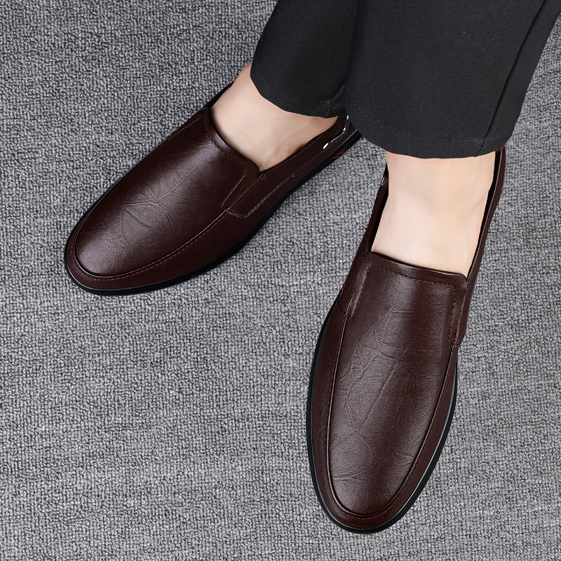 Large-size Mens Leather Shoes Trendy British Style - Image 2