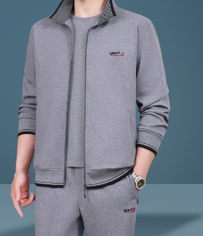 Dad Wear Middle-aged Men's High-end Casual Sportswear Three-piece Suit - Image 7
