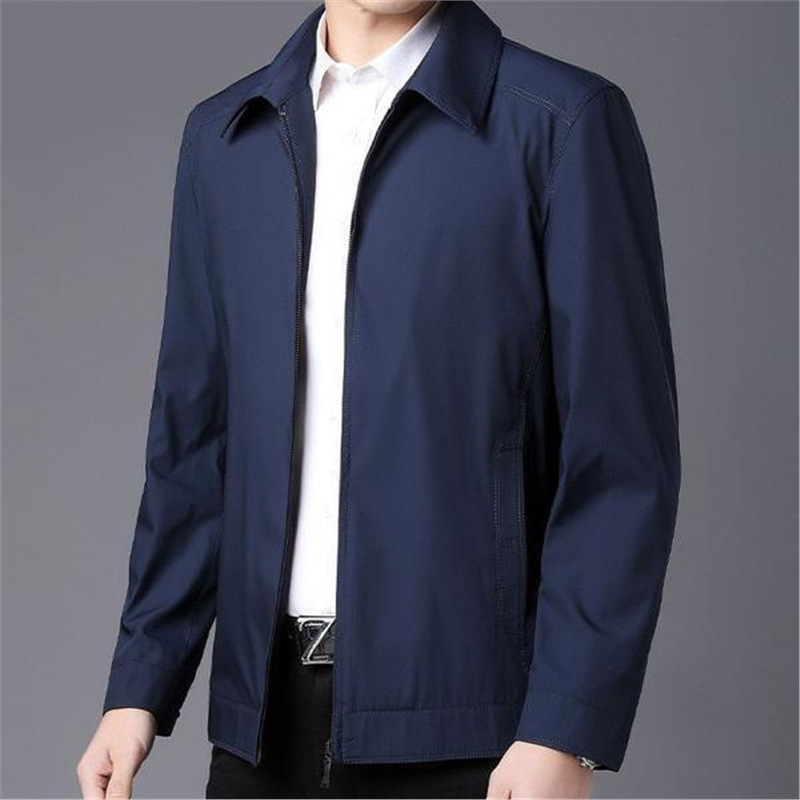 Turn-down Collar Dad-style Button-up Casual Summer Jacket - Image 3