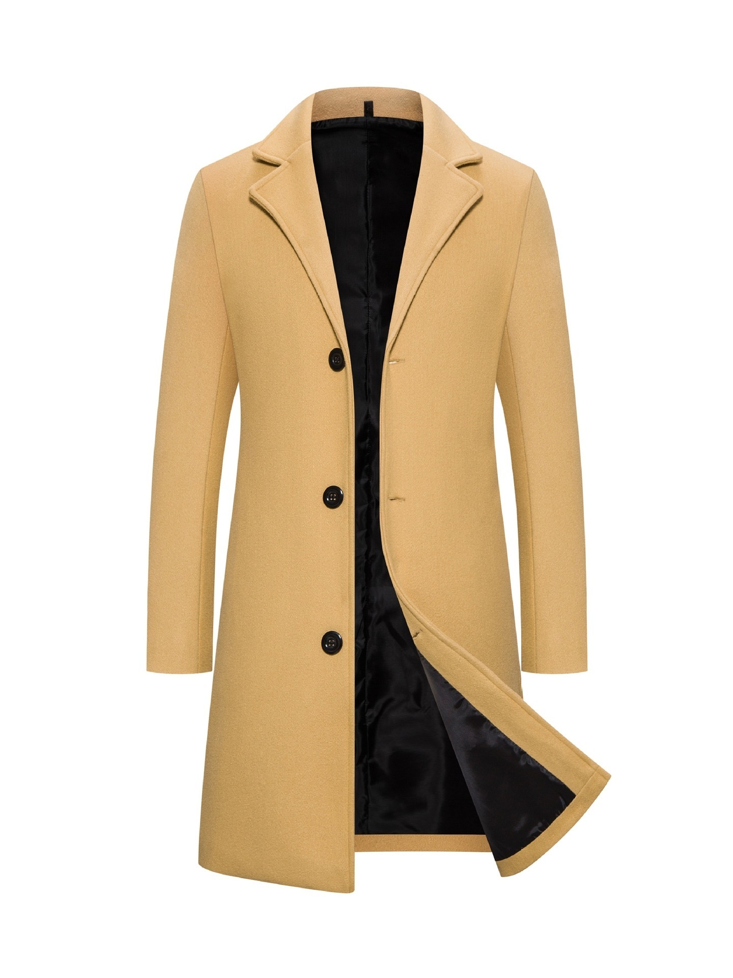 Woolen Plus Size Casual Style Coat - Image 3