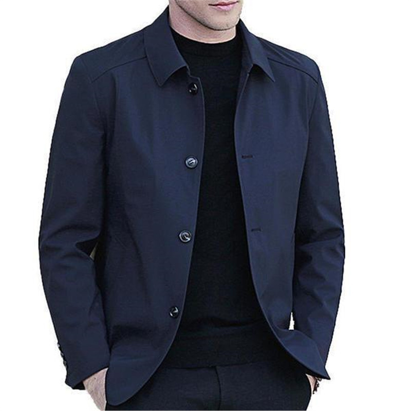 Turn-down Collar Dad-style Button-up Casual Summer Jacket - Image 7