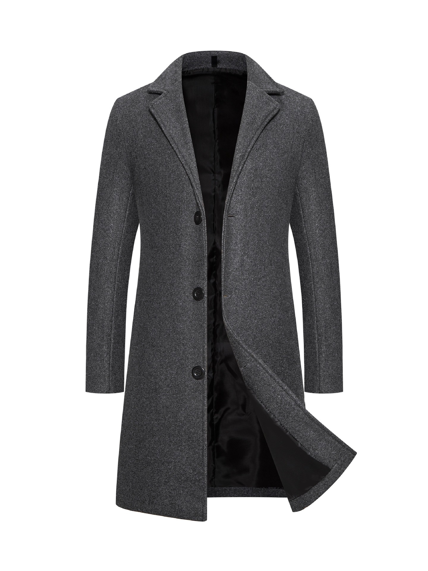 Woolen Plus Size Casual Style Coat - Image 7