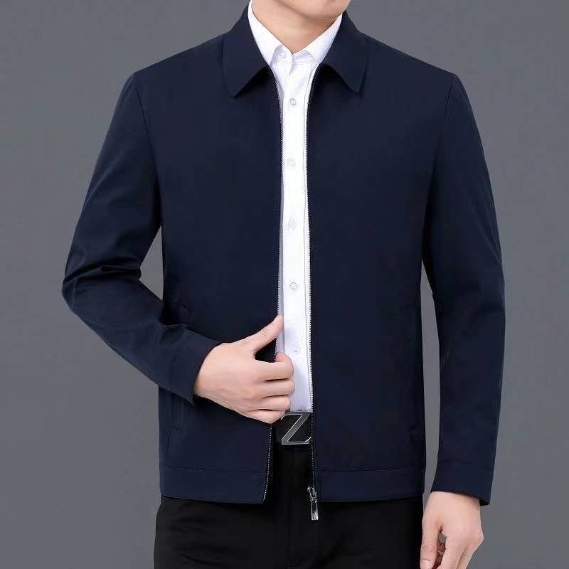 Turn-down Collar Dad-style Button-up Casual Summer Jacket - Image 4