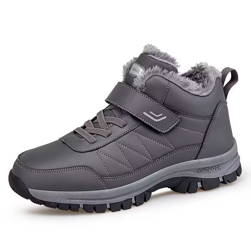 Men's High-top Travel Fleece-lined Warm Hiking Shoes - Image 5