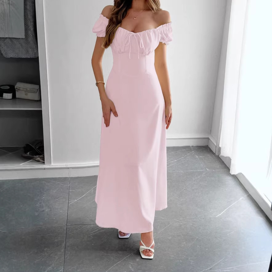 Womens Solid Color Fashionable Bandage Style Loose Dress - Image 7