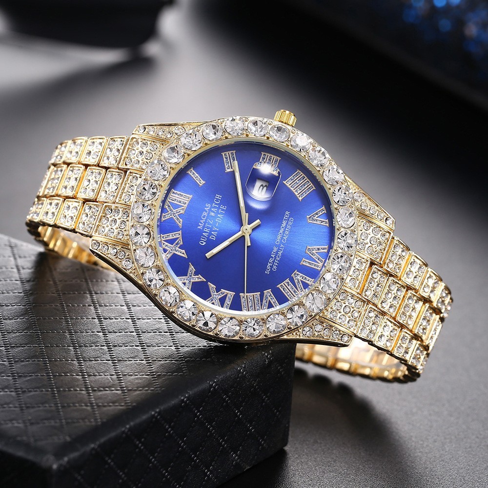 Roman Numeral Dial Steel Band Quartz Watch - Image 8