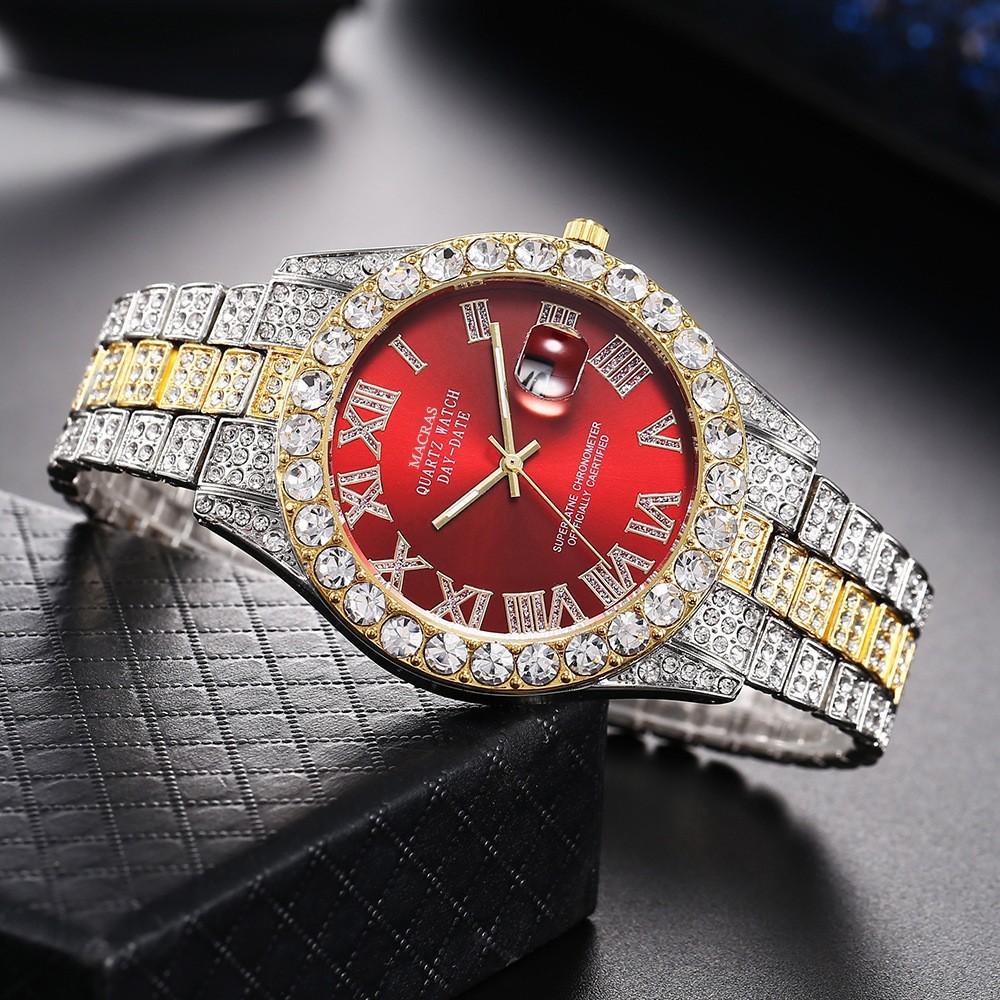 Roman Numeral Dial Steel Band Quartz Watch - Image 4