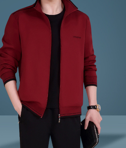 Dad Wear Middle-aged Men's High-end Casual Sportswear Three-piece Suit - Image 3
