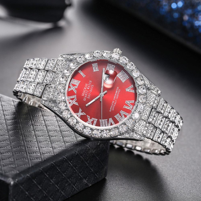 Roman Numeral Dial Steel Band Quartz Watch - Image 6