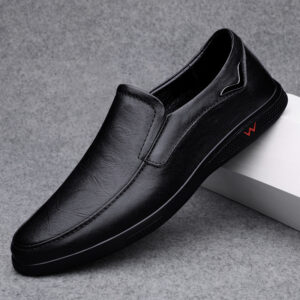 Large-size Mens Leather Shoes Trendy British Style