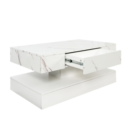 6.93IN High LED Coffee Table,Modern Coffee Table For Living Room,Living Room Tables,Large Living Room Furniture,LED Lights - Image 7