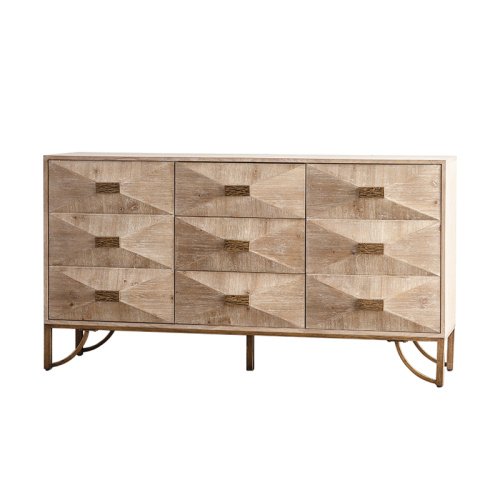 9 Drawers Dresser, Modern Dressers & Chests Of Drawers, TV Stand,Light Wood Dresser For Bedroom,Living Room,Hallway - Image 7