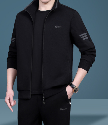 Dad Wear Middle-aged Men's High-end Casual Sportswear Three-piece Suit - Image 8