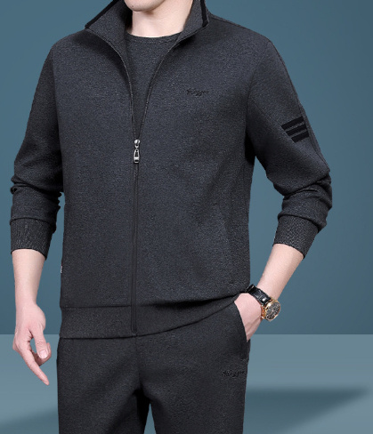 Dad Wear Middle-aged Men's High-end Casual Sportswear Three-piece Suit - Image 4