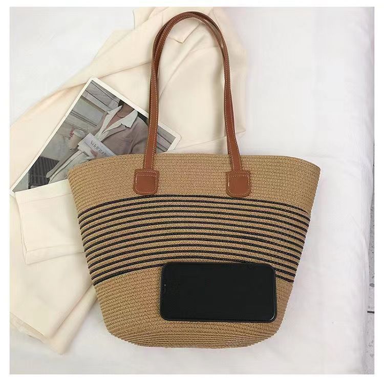 All-matching Straw Mori Style Woven Bag Ins - Image 7