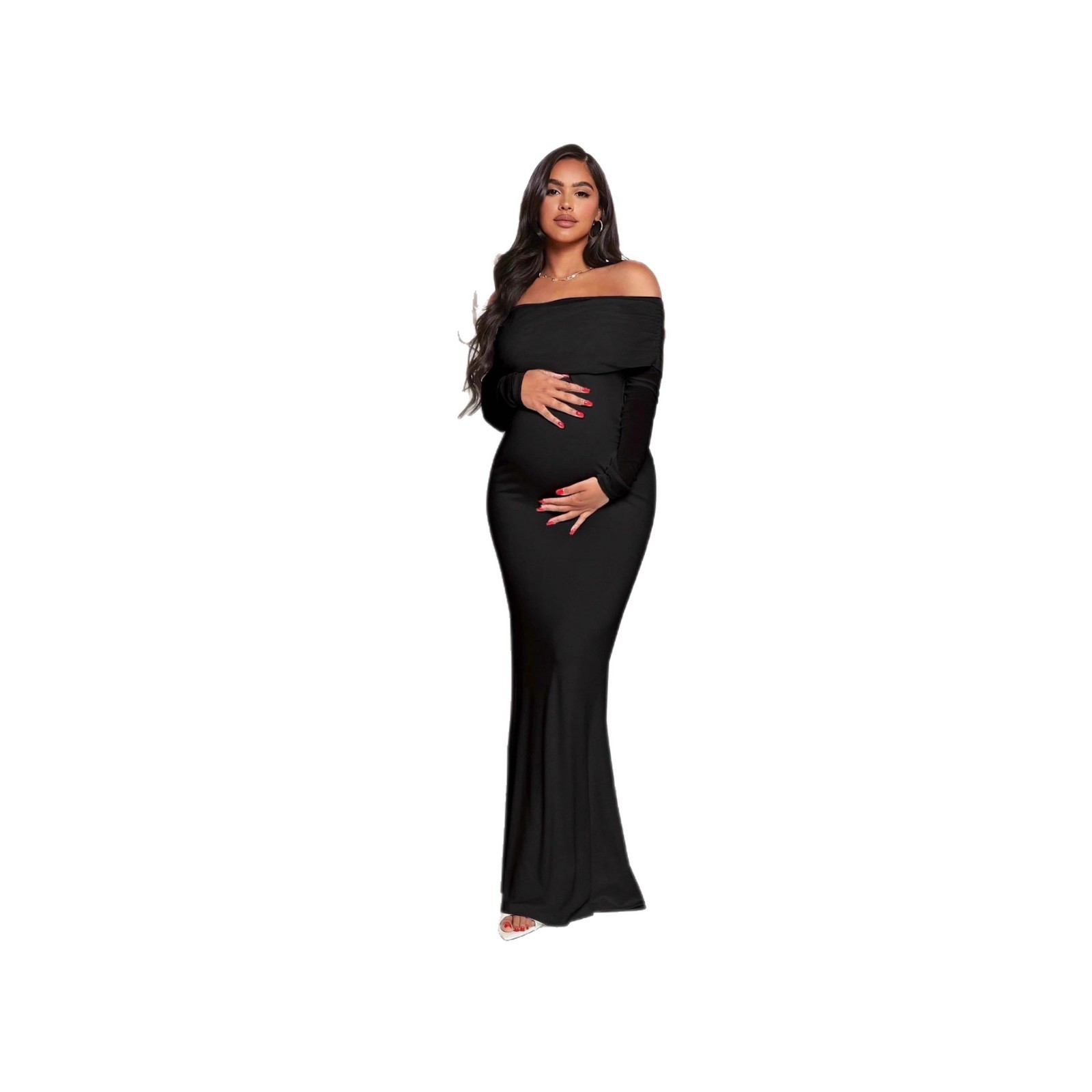 Off-shoulder Mermaid Long-sleeve Dress For Women - Image 2