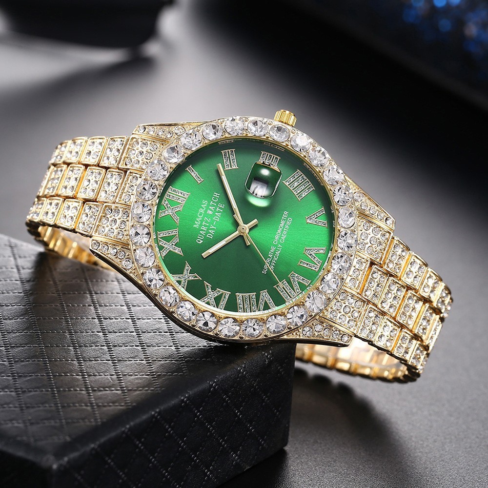 Roman Numeral Dial Steel Band Quartz Watch - Image 5