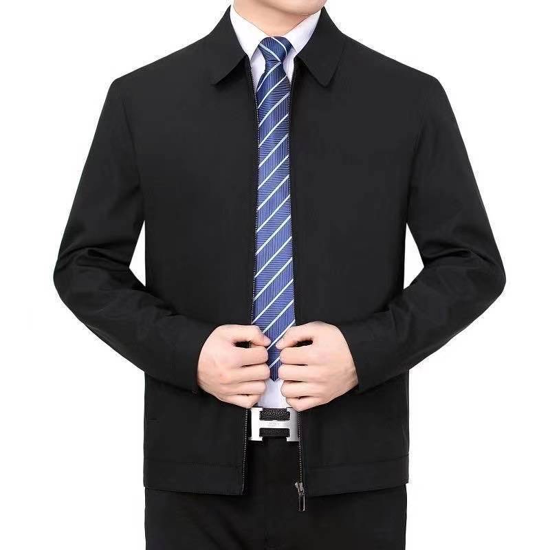 Turn-down Collar Dad-style Button-up Casual Summer Jacket - Image 2