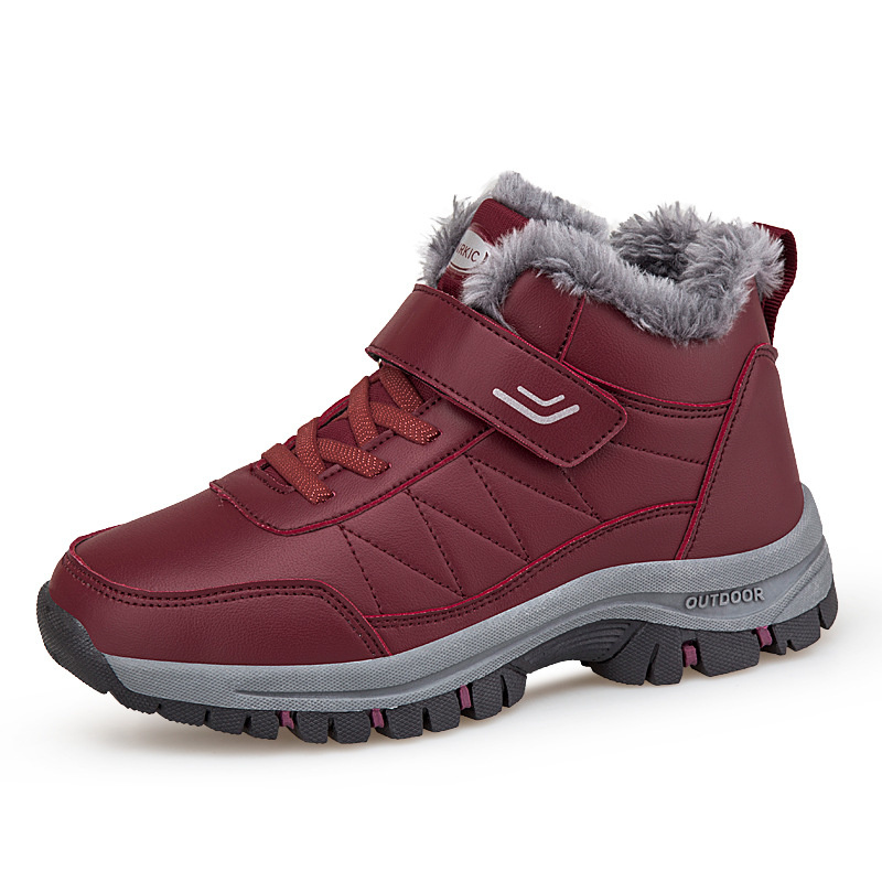 Men's High-top Travel Fleece-lined Warm Hiking Shoes - Image 7